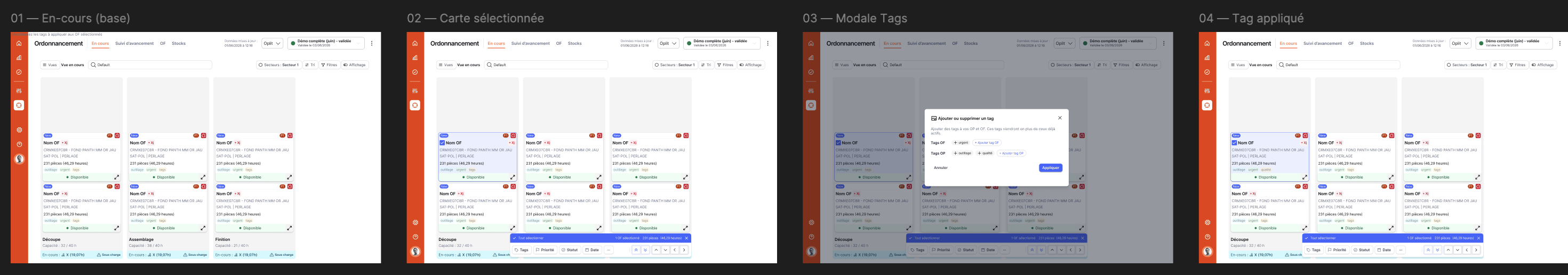 In-progress flow generated in 4 states