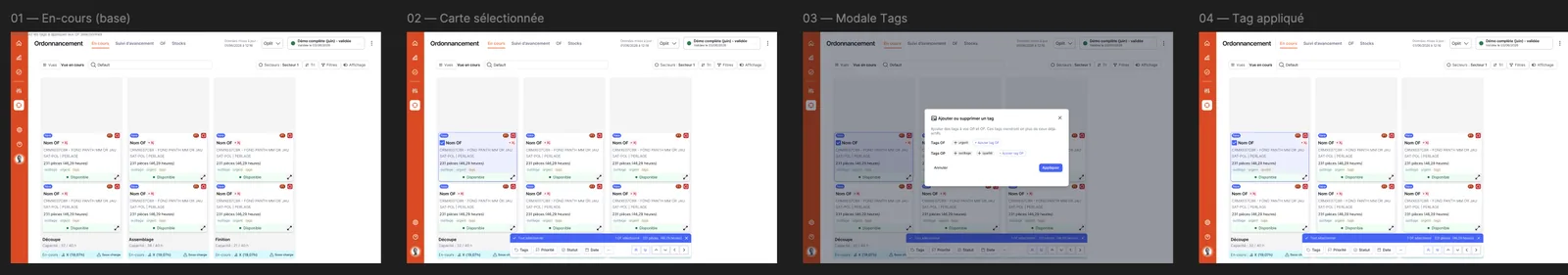 In-progress flow generated in 4 states
