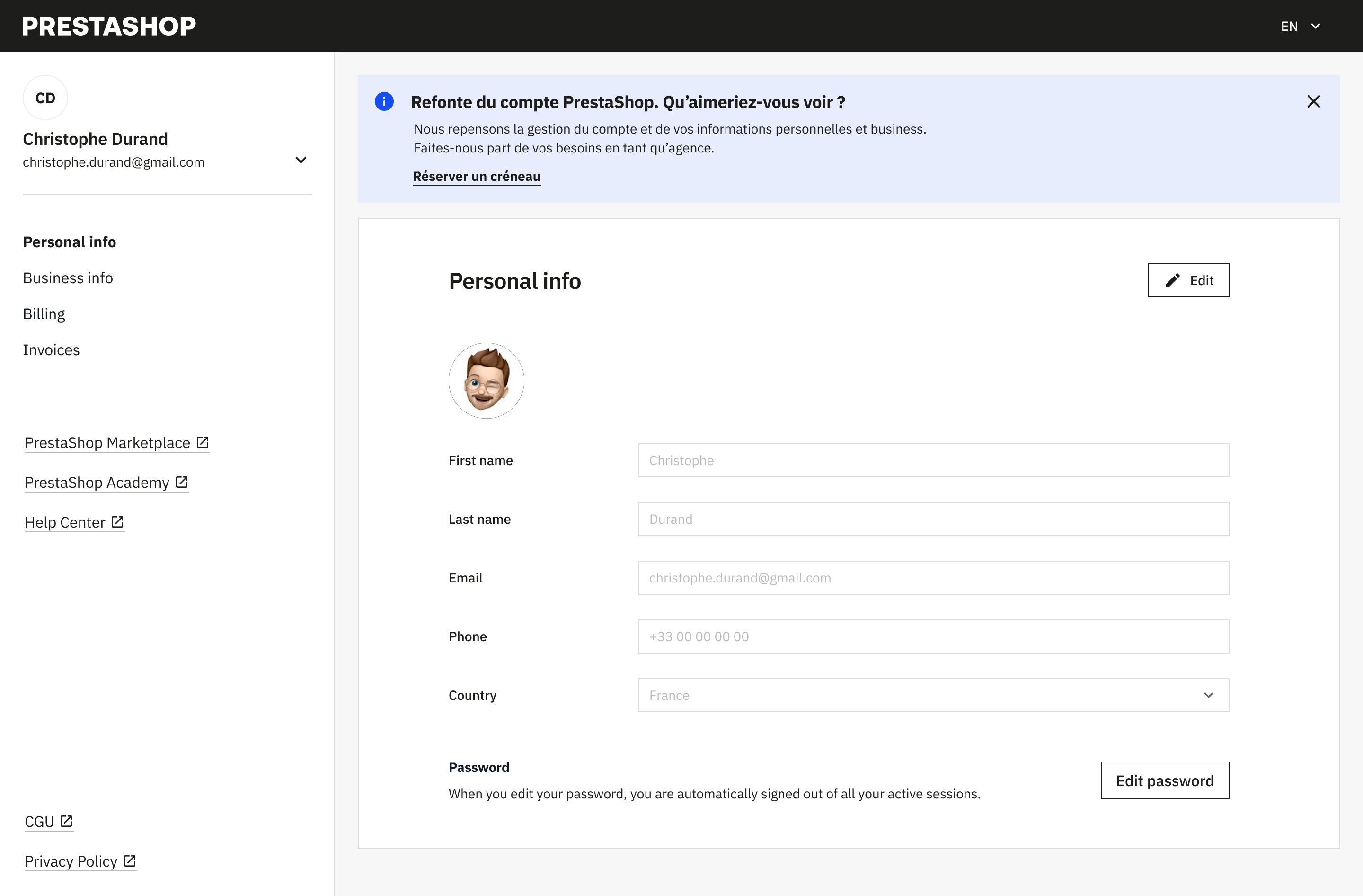 Unified Customer Account — Final design