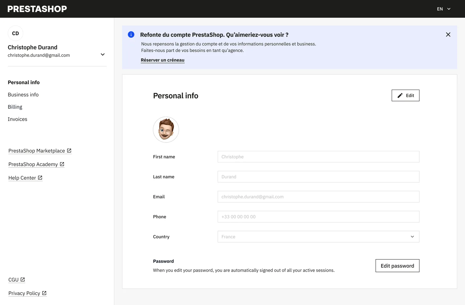 Unified Customer Account, Final design