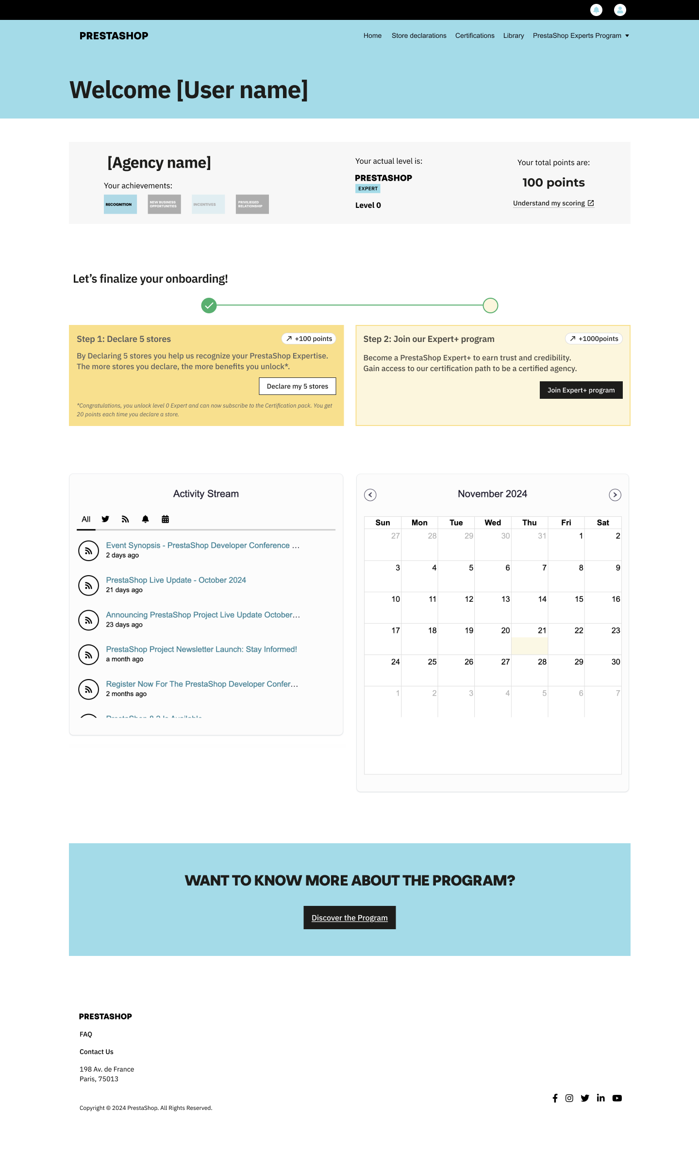 Onboarding, étape de souscription au programme Expert+