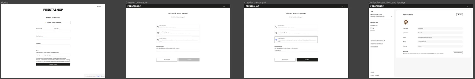 Sign up, Full flow in 3 steps